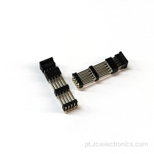 1.27 quatro conectores de cabeçalho de pino masculino de plástico SMT